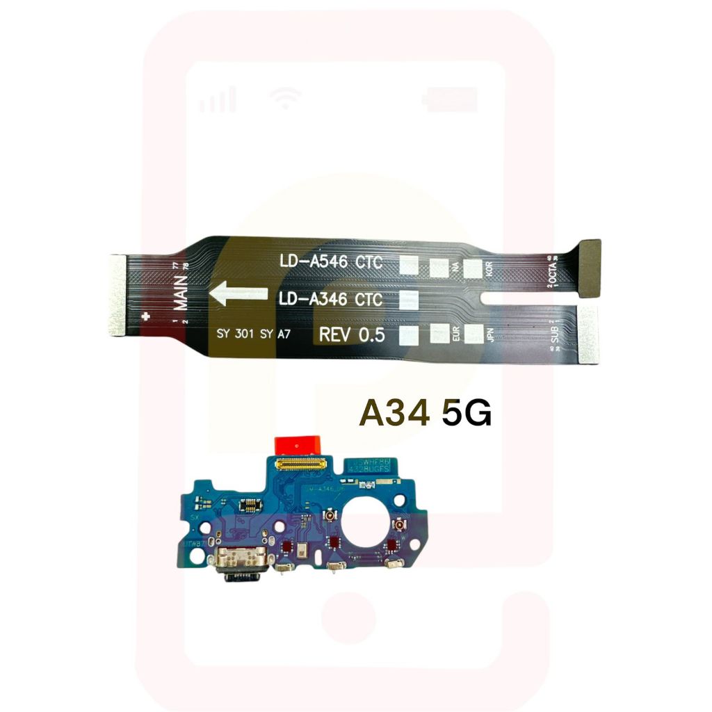 Placa De Carga + Flex Main Galaxy A34 5G