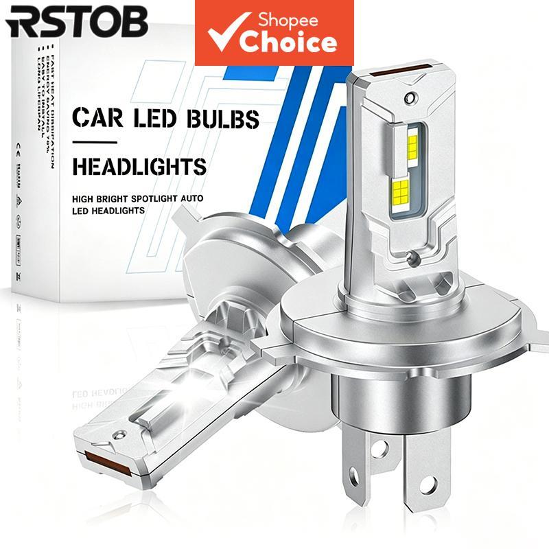 Lâmpadas De Farol LED RSTOB H4 H7 180W 24000LM Super Brilhantes 6000K Chips CSP Brancos 2 Unidades