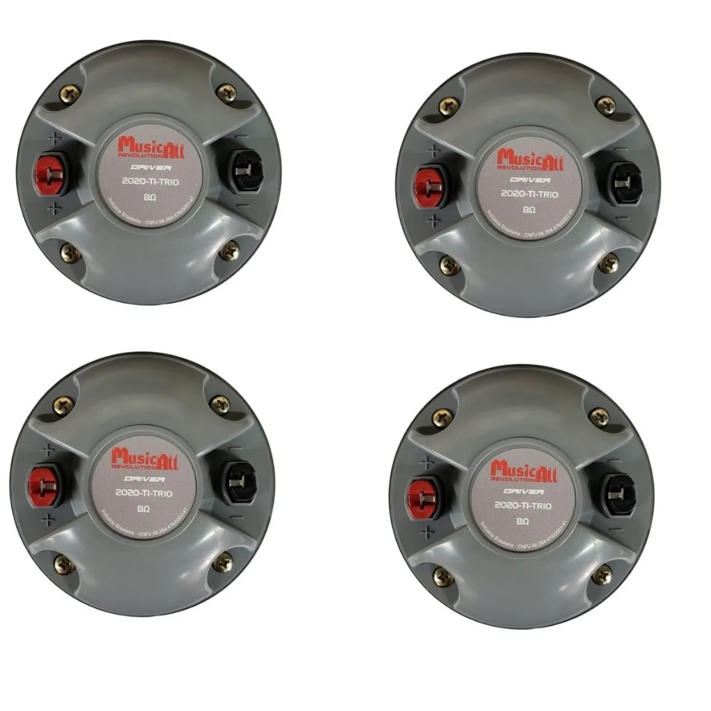 Kit 4 Driver Musicall D2020 Ti Trio Titânio - 90 Wrms 8 Ohms 180w Pico de potência Similar D220 Ti