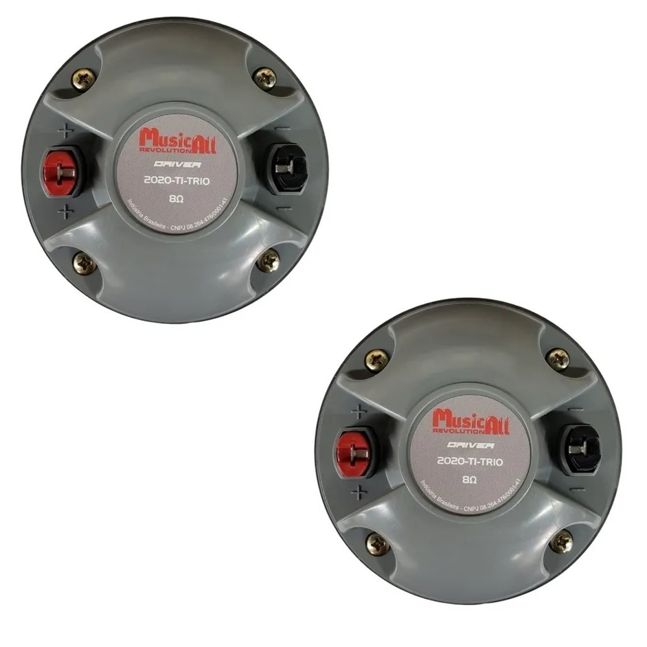 Kit 2 Driver Musicall D2020 Ti Trio Titânio - 90 Wrms 8 Ohms 180w Pico de potência Similar D220 Ti
