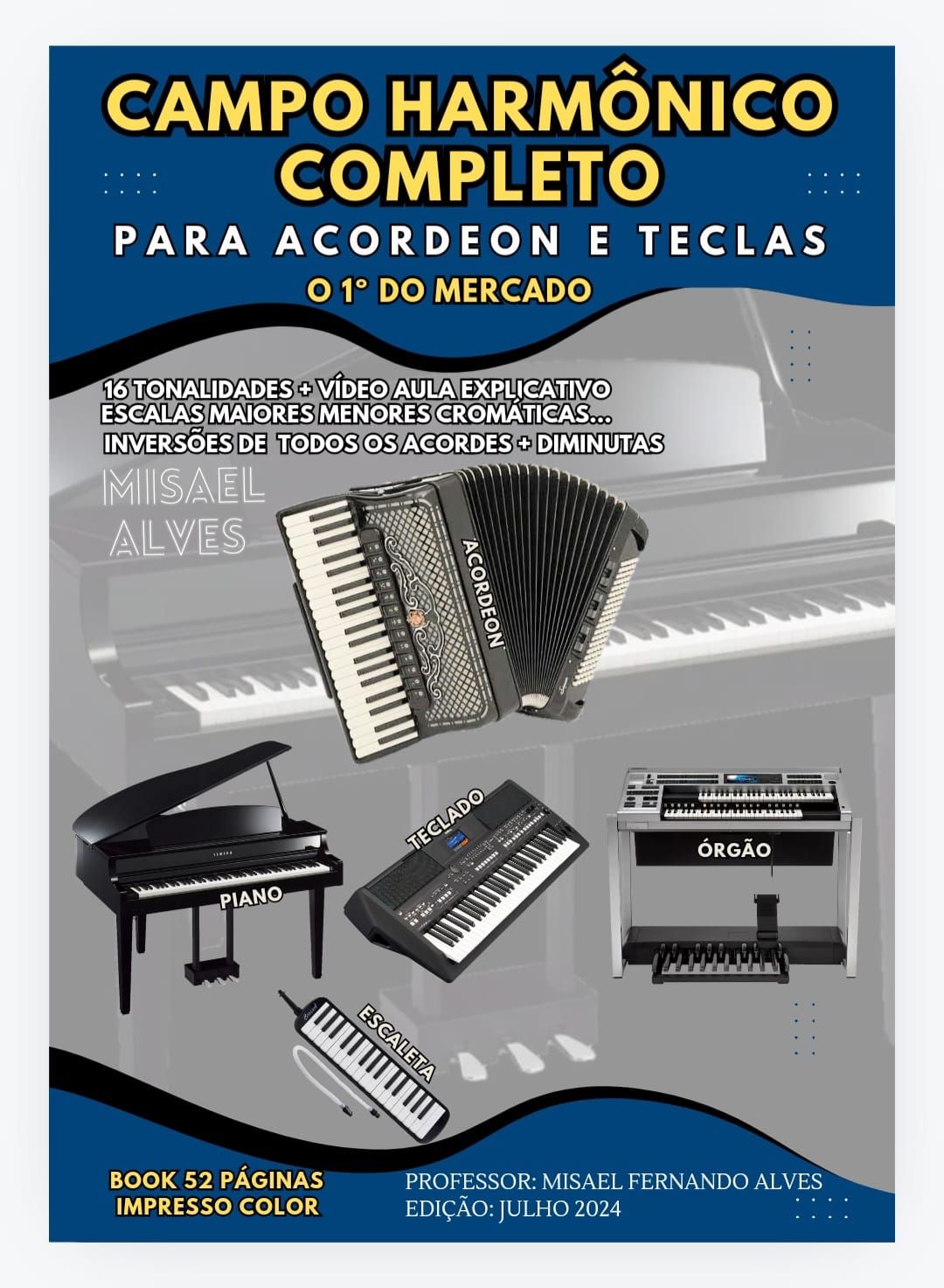Caderno Dos Campo Harmônico Completo Para Acordeon e Teclas