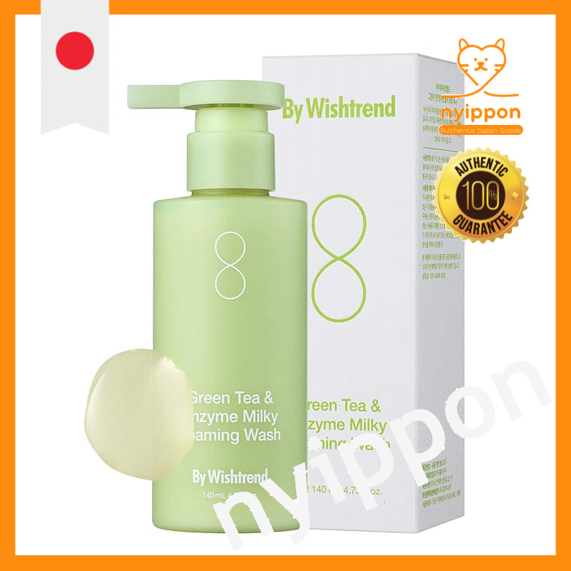 [by wishtrend] Green Tea & Enzyme Milky Foaming Wash (140ml) Cleansing, Skin Care, Enzyme Face Wash, Cleansing Foam, Bla