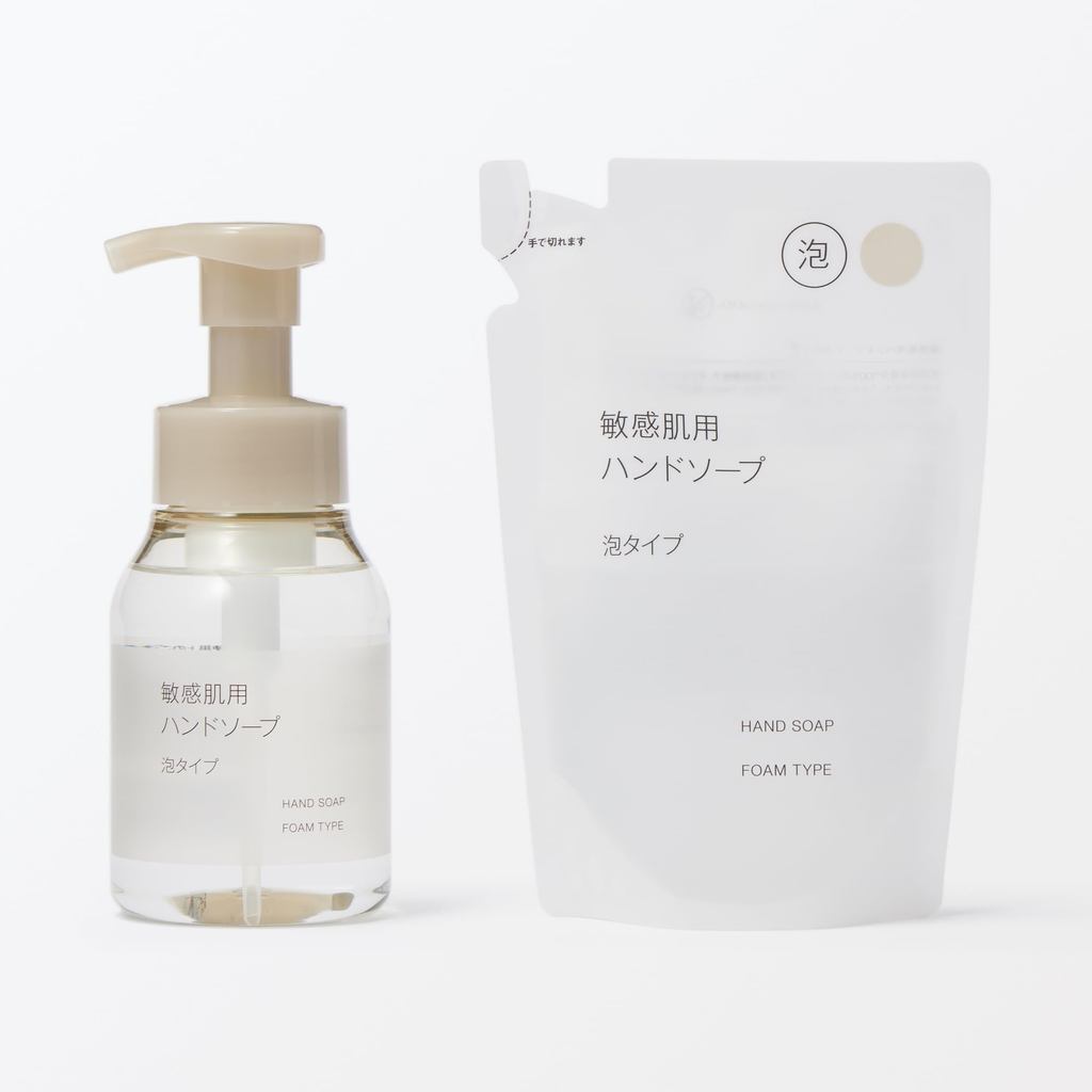 MUJI Sensitive Skin Foaming Hand Soap Foam Type Refill Fragrance-Free Low Irritation Moisturizing Ceramide from Japan