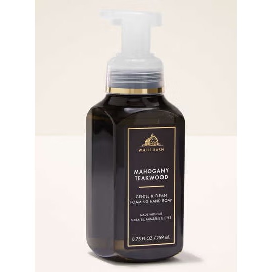 Sabonete Espumoso para as Mãos, Gentle and Clean Foaming Hand Soap Mahogany Teakwood, 259mL, Bath & Body Works