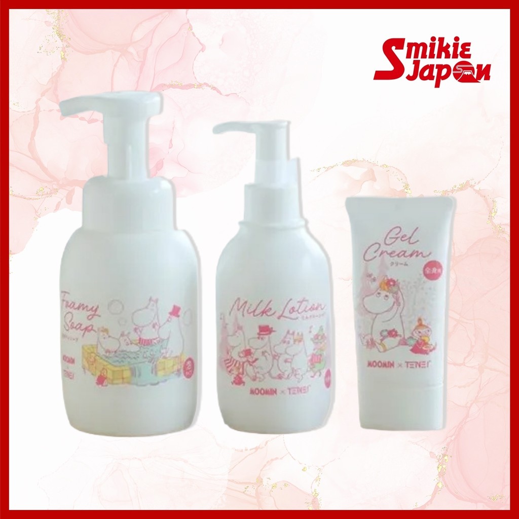 TENEI Baby Skincare X Moomin Collaboration Design Foaming Bath Soap 300ml/Body Moisturizing Lotion 200ml/Cream 50g