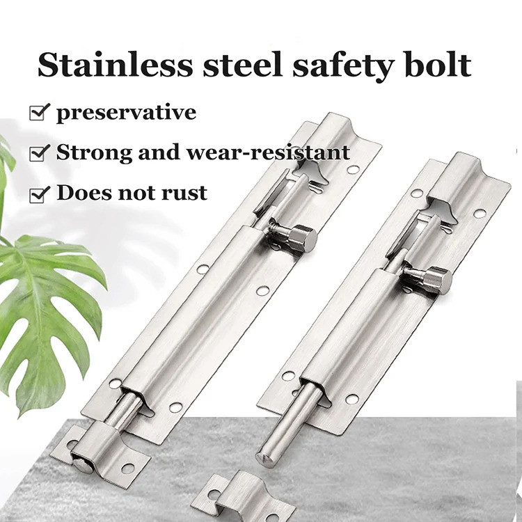 【Reforço Doméstico】Stainless Steel Double-Sided Door Bolt Lock 1.2 Inch / Trava de Porta / Fechadura de Aço / Trava de S