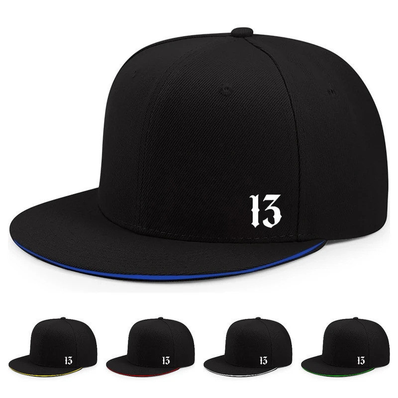 Boné De Beisebol Com Aba Plana Respirável Digital 13 Estampado Masculino E Feminino