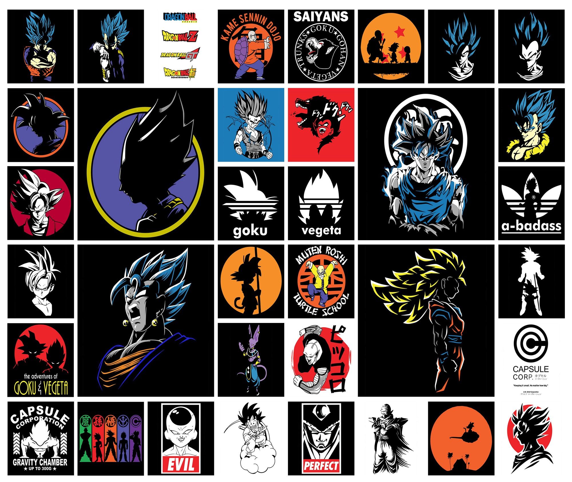 Dragon Ball I 36 Vector Pack SVG EPS DXF PDF STUDIO3 JPG PREVIEWS