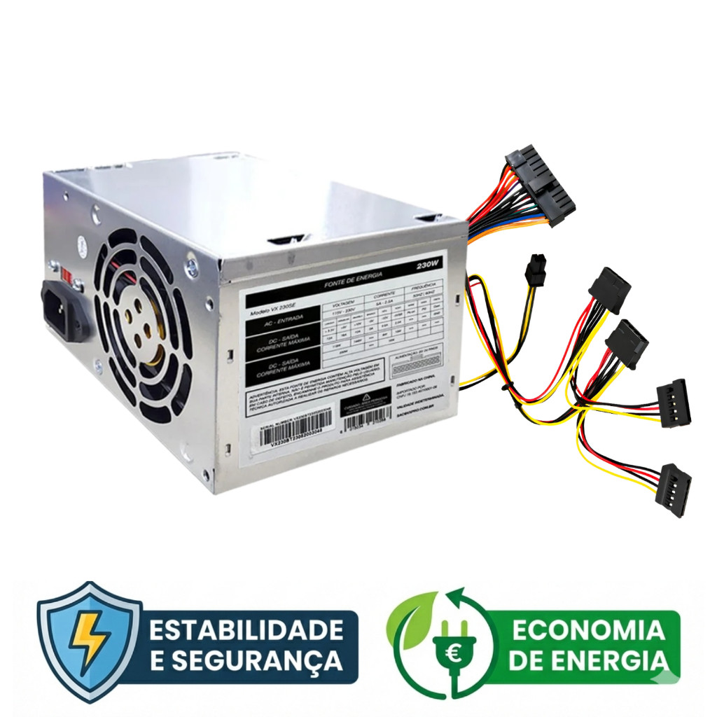 Fonte ATX 230W Tcn sem Cabo de Alimentação