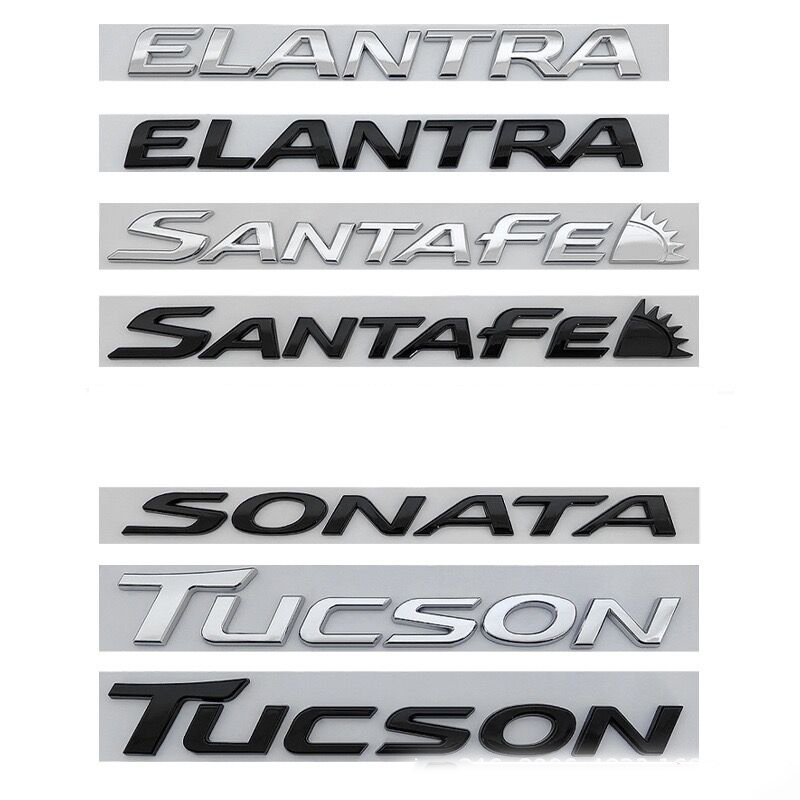 3D ABS Adequado Para O Novo E Moderno Logotipo Do Carro Shengda Tucson ELANTRA SATAFE TUSCON SONATA Adesivo Estilo De