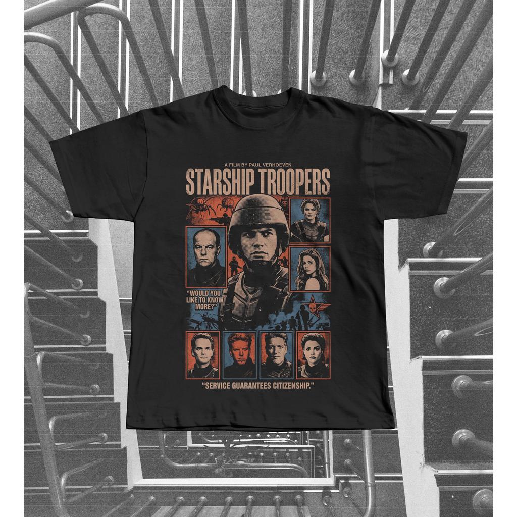 Camiseta Masculina Feminina Estampa Starship Troopers Filme T-shirt Unissex Streetwear Envio Imediato