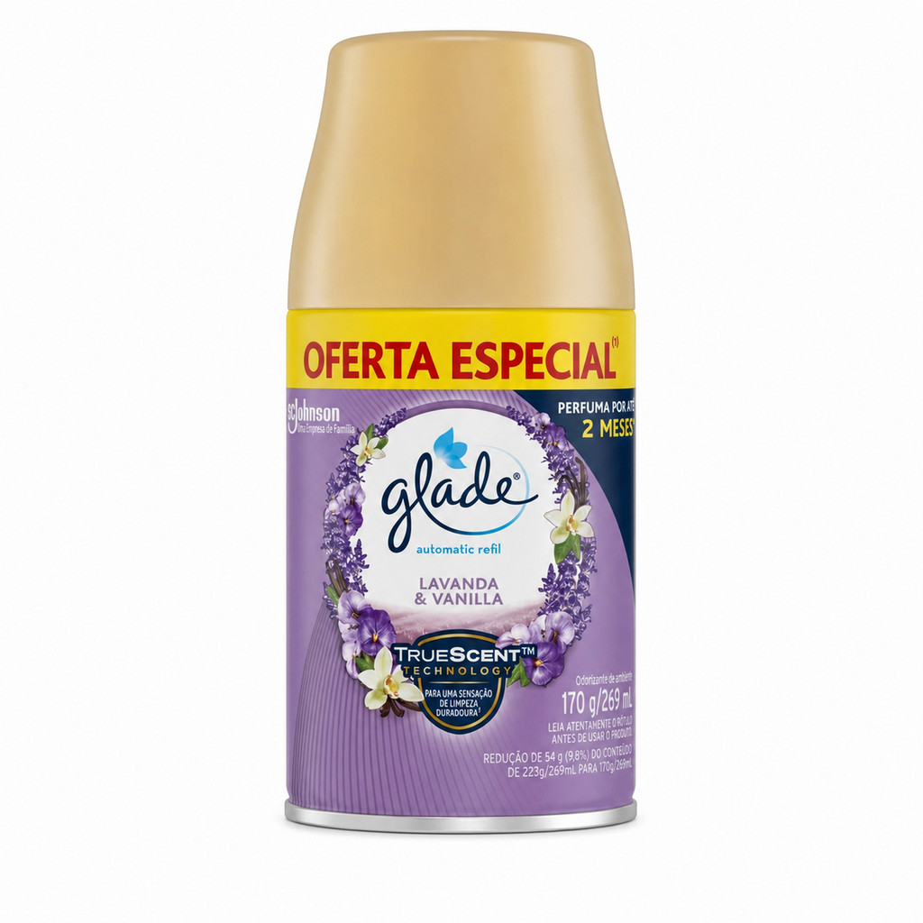 Refil Glade Automatic Lavanda e Vanila Odorizador 269ml