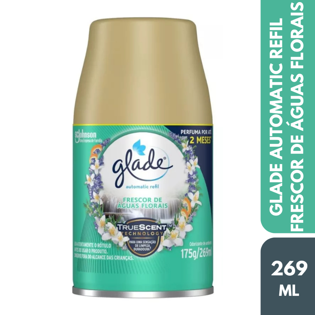 Glade Automatic Odorizador De Ambientes Spray Frescor De Águas Florais Aromatizante Refil 269ml