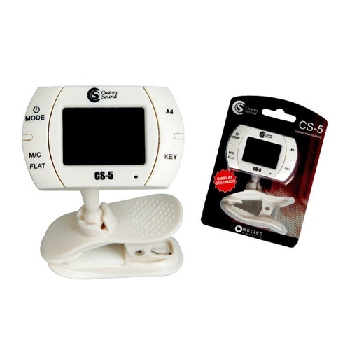 Afinador Cromático Custom Sound Clip Cs 5 Wh Digital