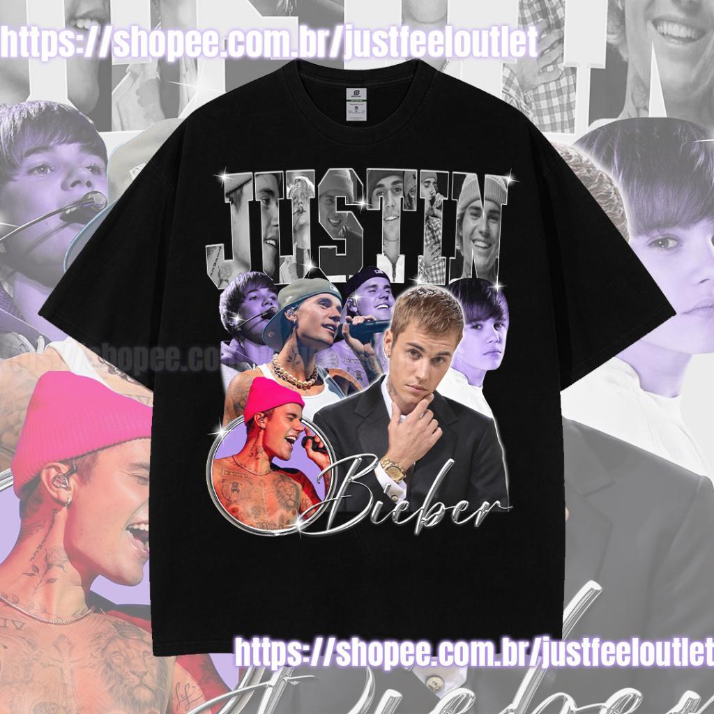 Camiseta T-shirt Unissex Algodão Justin Bieber belieber 90's Vintage