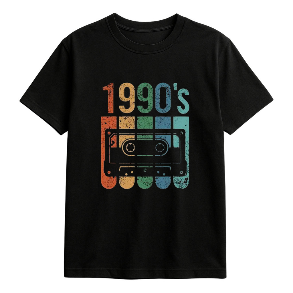 Camiseta Masculina 1990's Cassete Retrô Estilo Vintage