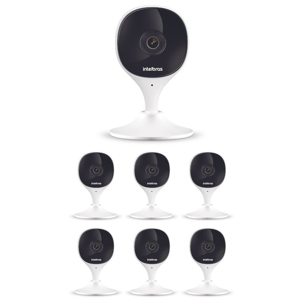 Kit 7 Câmeras Wi-Fi Inteligente Com Alarme e Armazenamento em Nuvem iMX C Intelbras