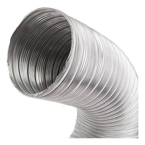 Tubo Alumínio 100mm Semi Flexível Para Saída De Ar Multivac