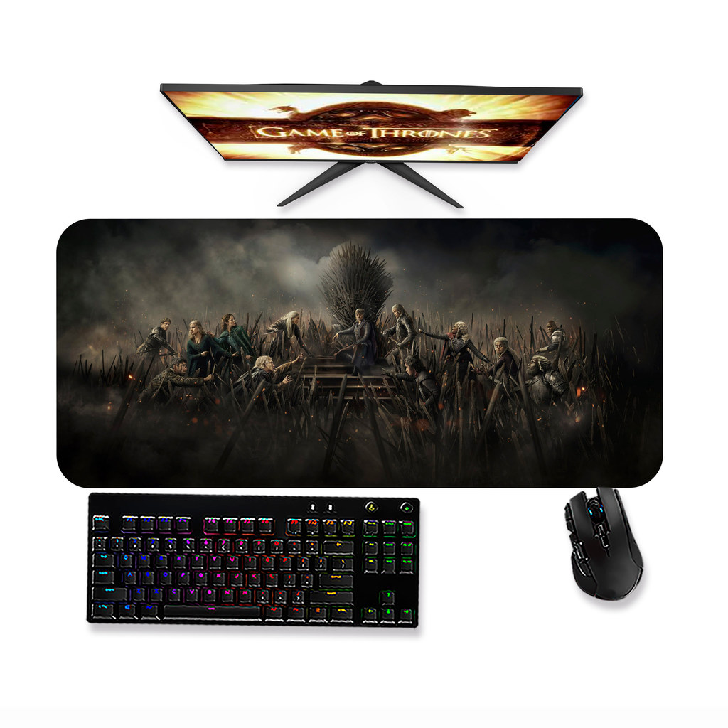Mousepad House Of Dragon Rhaenyra  Gamer Grande 90x40 70x30 Speed Antiderrapante Borda Costurada OP2
