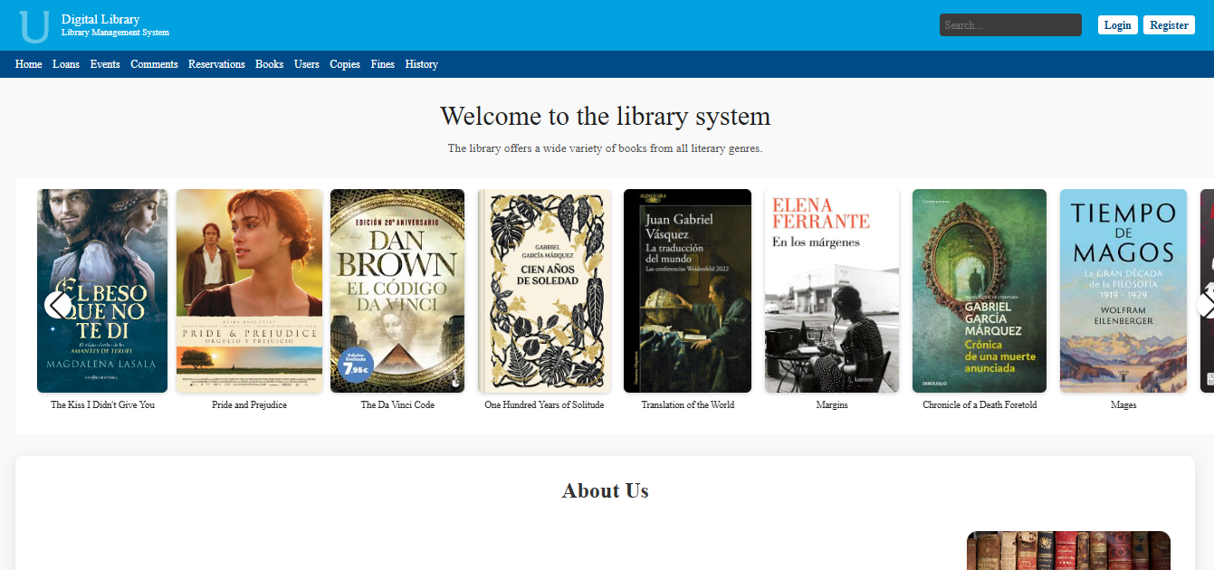 Digital Library System – React Frontend Template