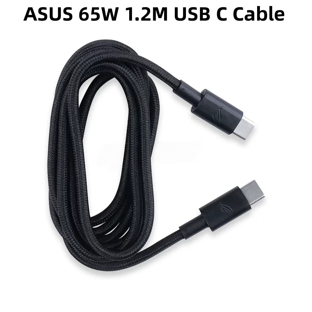 Cabo De Carregamento USB ‐ C Trançado Original ASUS ROG Para Carregador Rápido De 65 W Compatível Com Phone 9 FE 9 Pro 8