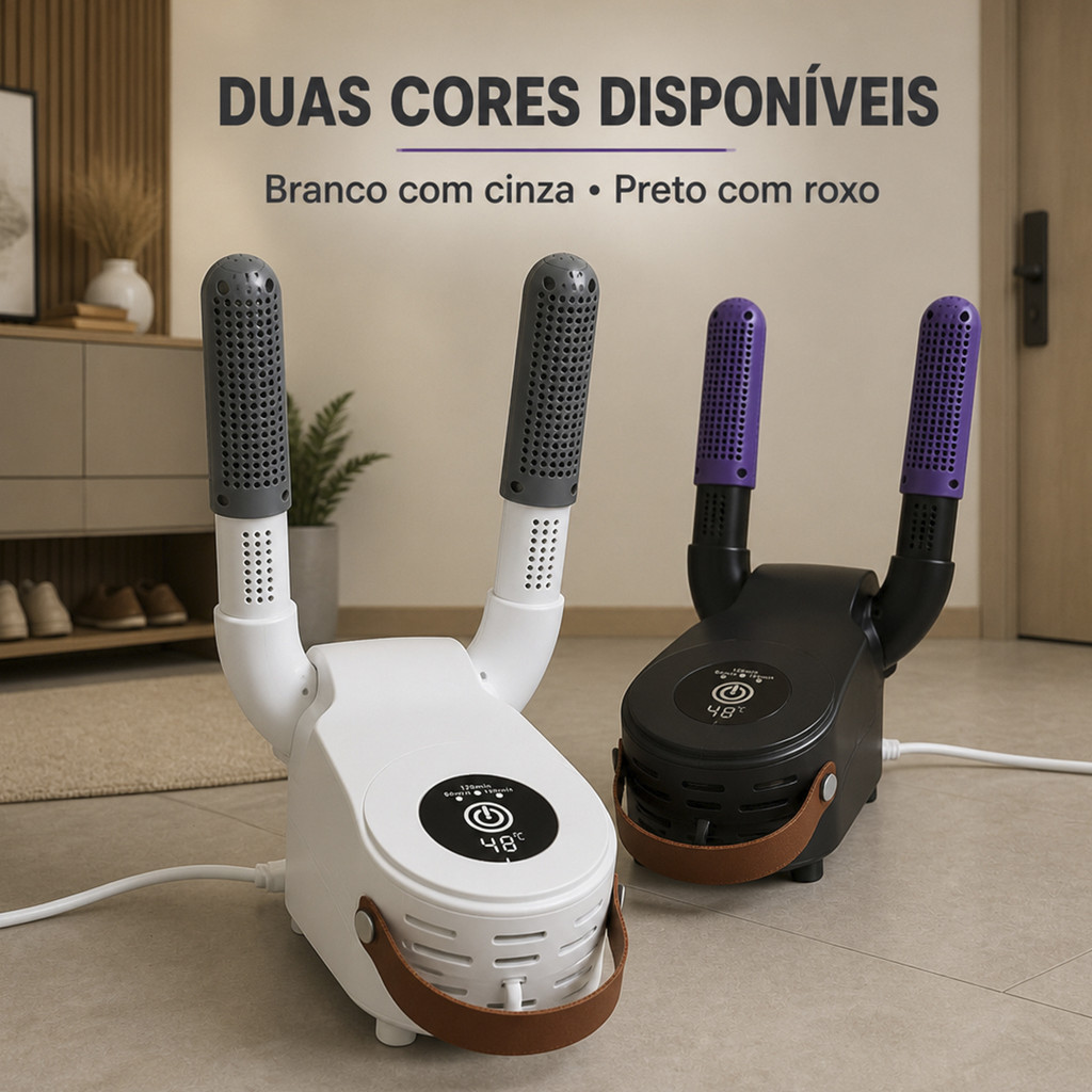 Máquina de Secar Tênis e Sapatos Elétrica para Calçados com Temporizador de 3 Tempos 110V 150W 60 Hz