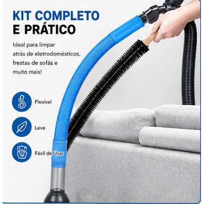 Kit de aspirador de ventilação para secador de 2 peças, compatível com a maioria dos aspiradores, escova de algodão para