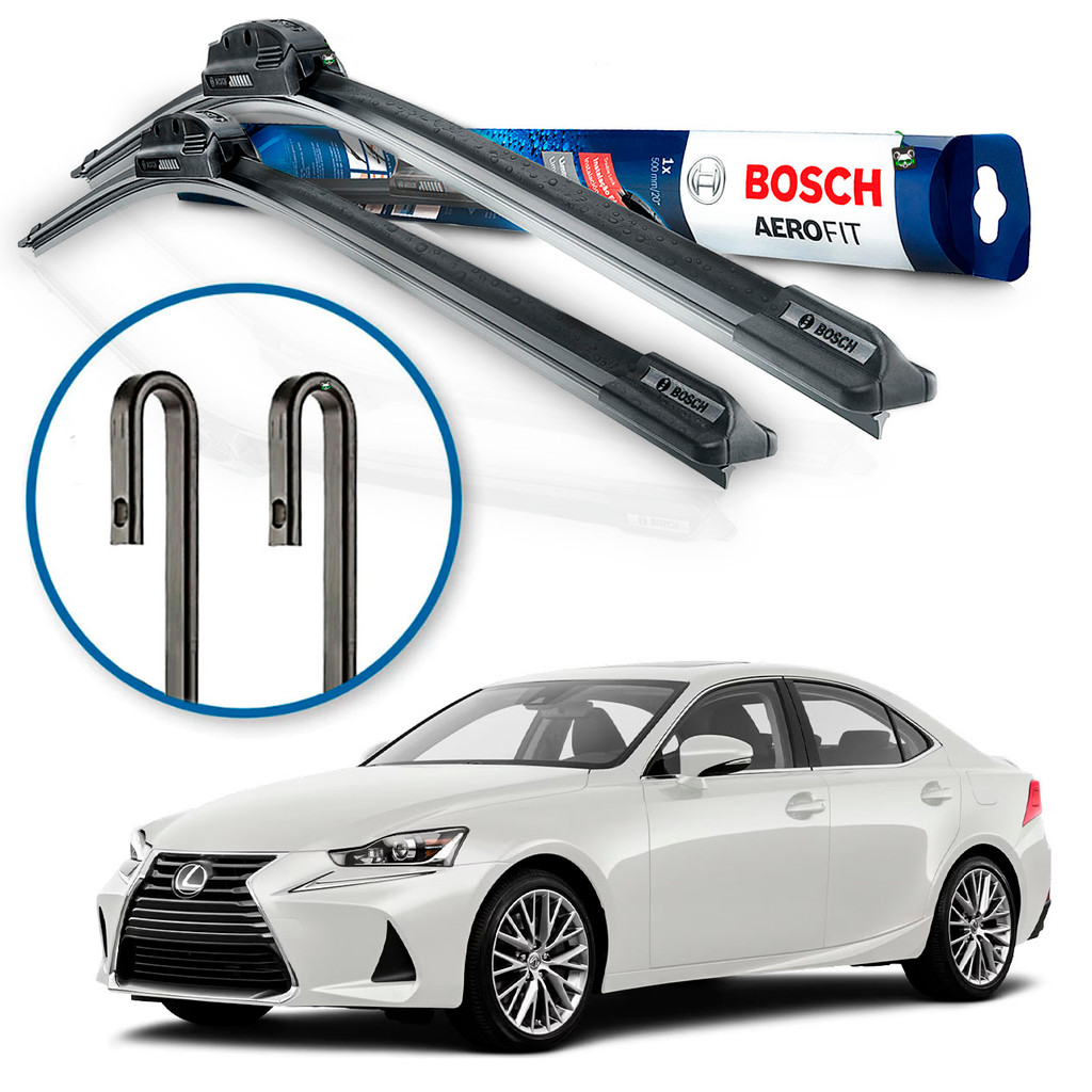 Par Palheta Limpador Parabrisa Bosch Lexus IS 2013 14 15 16 17 18 19 20 21 22 23 24 2025 Gancho
