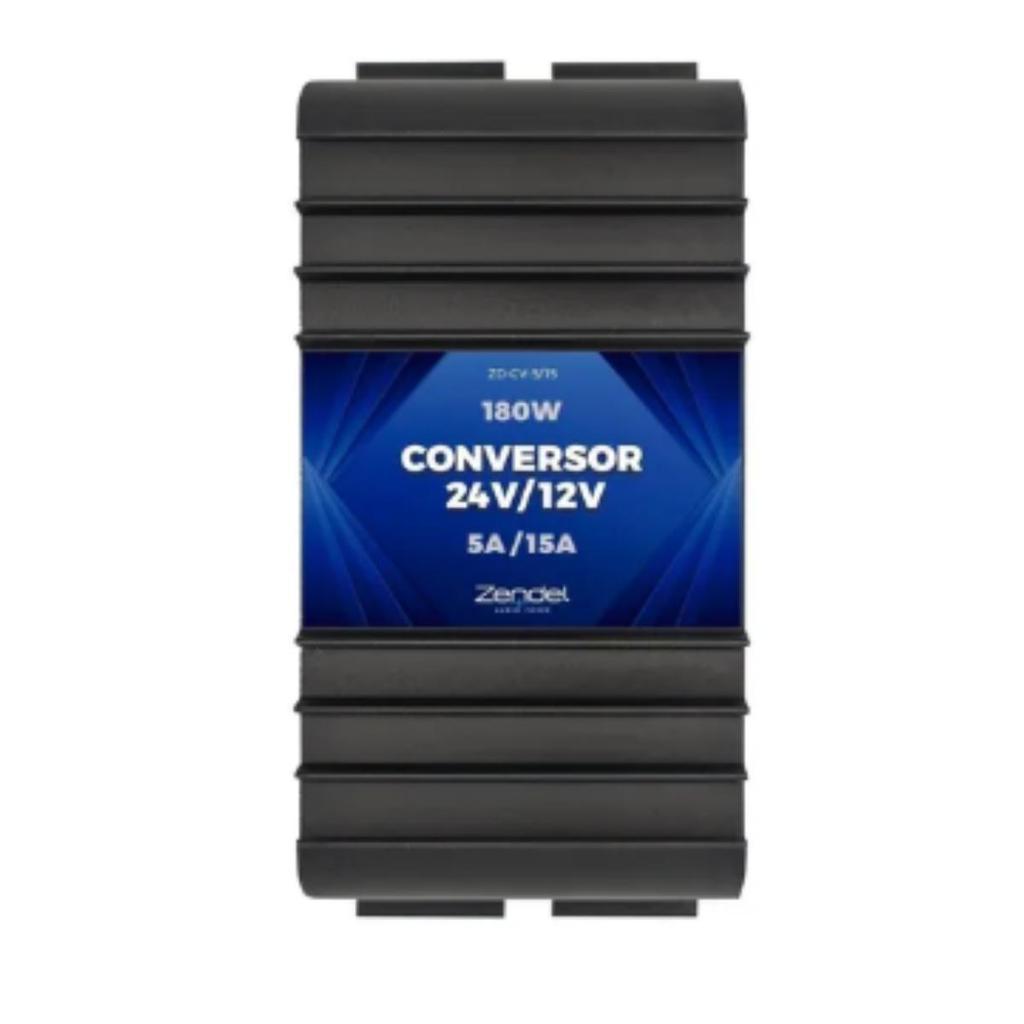 Conversor de Voltagem 24V para 12V 180W Automotivo Zendel
