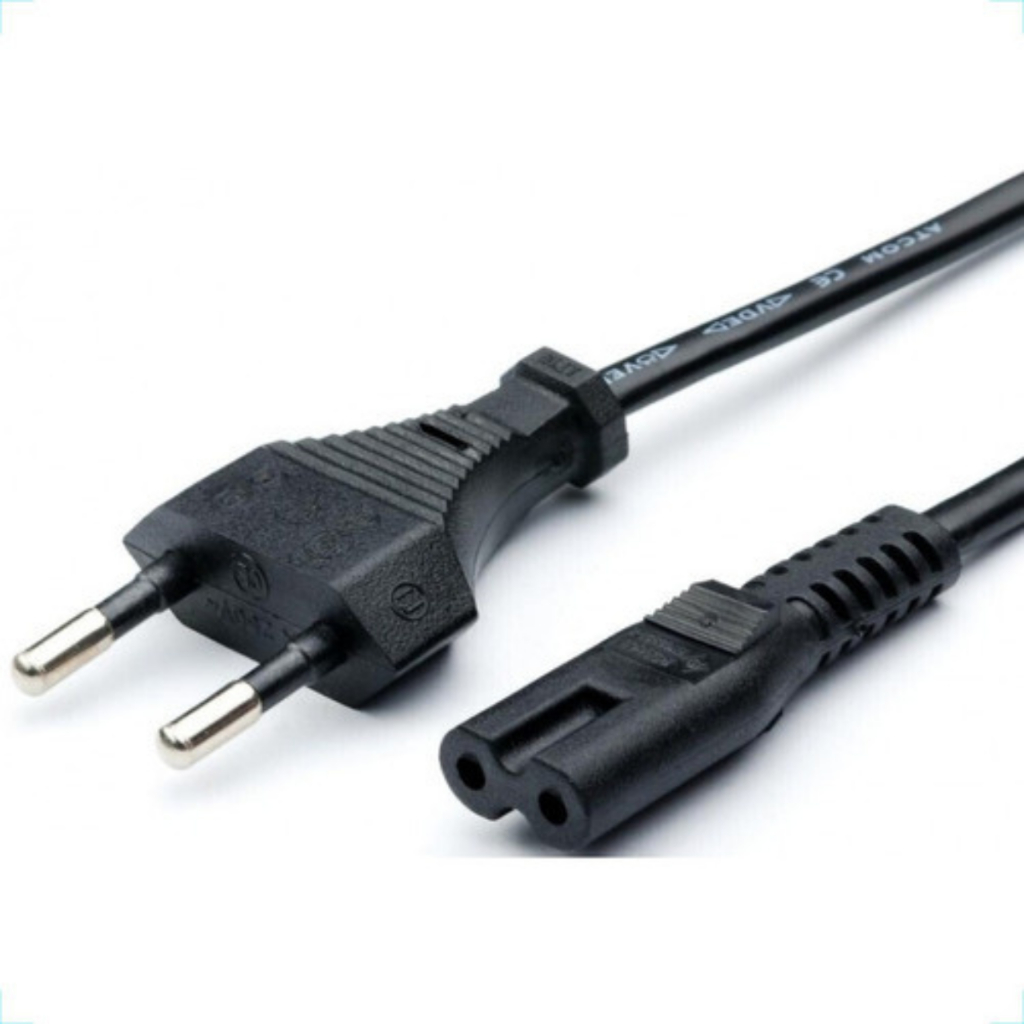 Cabo De Força Bipolar Tipo 8 Impressora Tv Rádio Impressora 2x0,75mm Plug 10 Amperes e 1.5 Metros