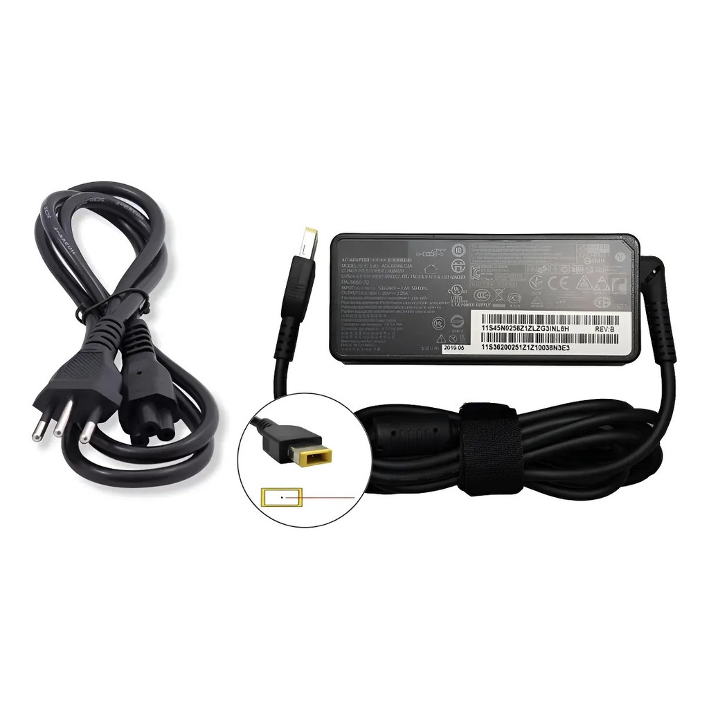 Carregador Para 20v 3.25a 65w Notebook Lenovo Adp-65kh B