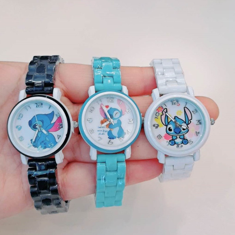 Novo Relógio De Pulso Infantil Disney Stitch Doll Fashion Kids Watch for Boys Girls Waterproof Time Machines