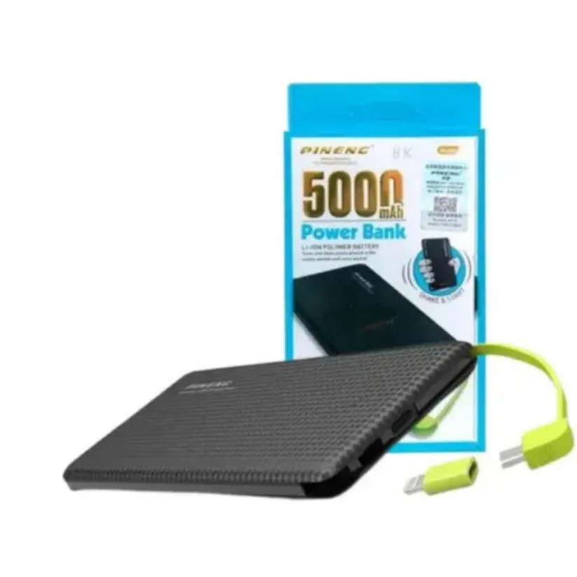 Carregador Portátil Power Bank Pineng 5.000mAh Dual USB – Compacto
