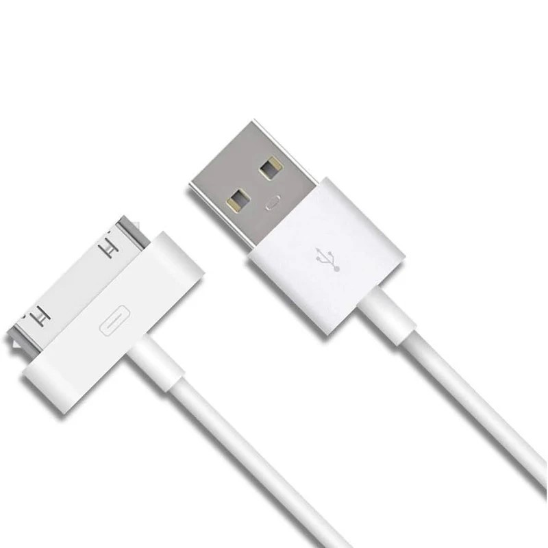 Adaptador de 30 pinos acessórios, cabo de carregamento e dados Nano Touch, carregador USB para iPhone 4, 4s, 3G, 3GS,