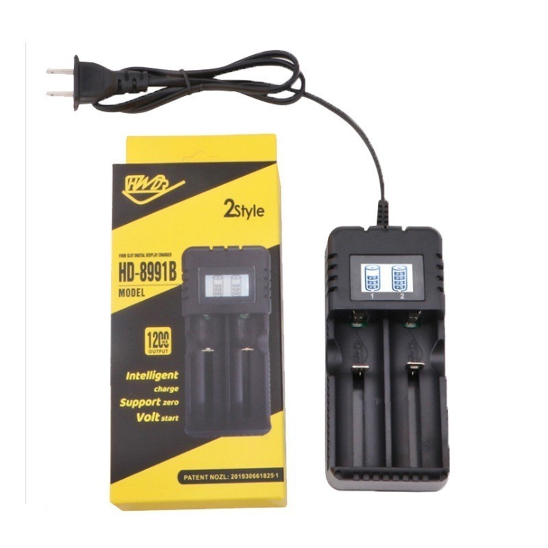 Carregador Duplo Lcd Bateria 18650 16340 14500 26650