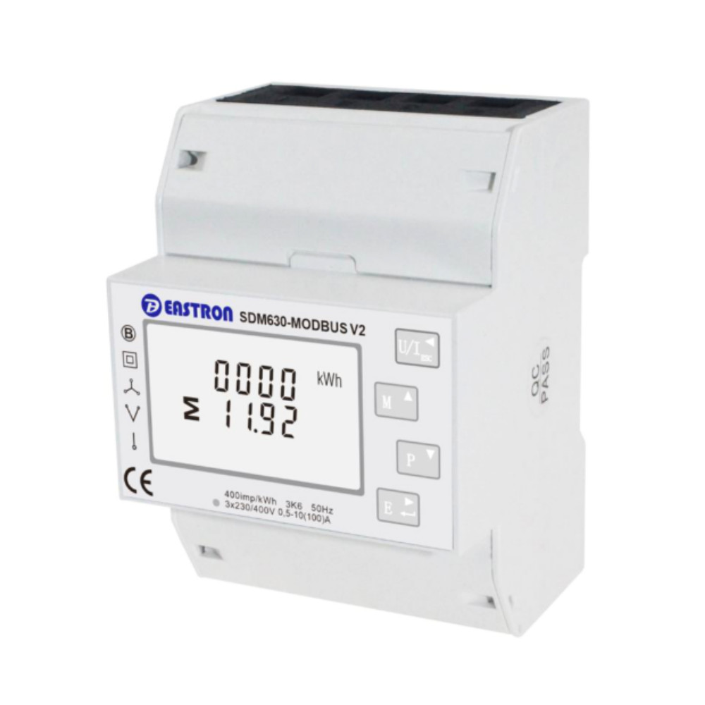 Smart Meter Trifásico Eastron SDM630 Modbus V2 RS485 100A Grid Zero