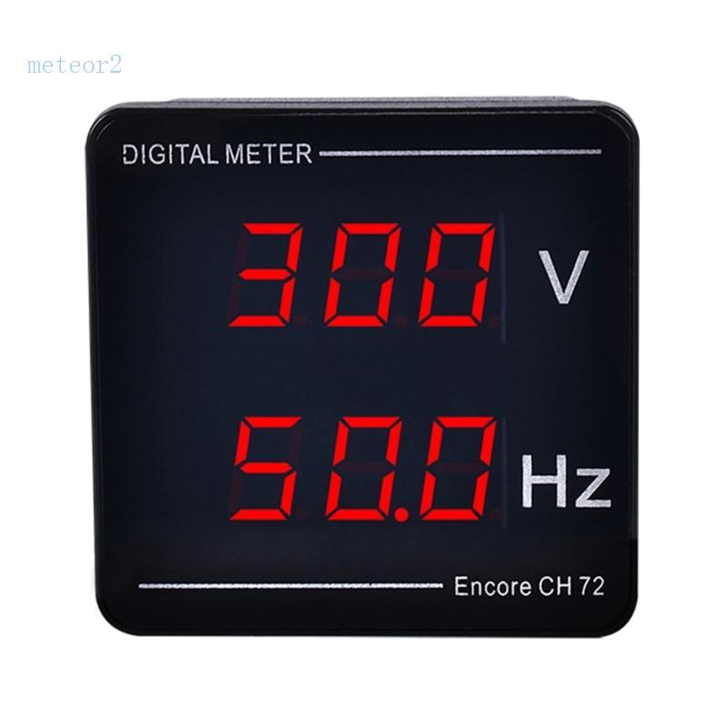 meteor2 LED Voltímetro Frequência Vermelho-Multímetro Digital Display Testador De Tensão HZ-Meter