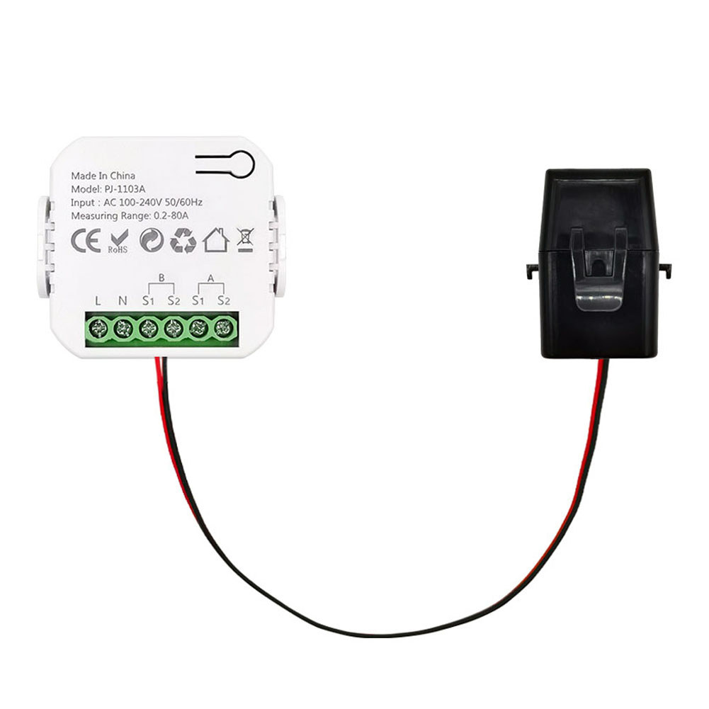Tuya WiFi Energy Switch Multifuncional Power Vole Current Meter Aplicativo para celular Estatísticas em tempo real