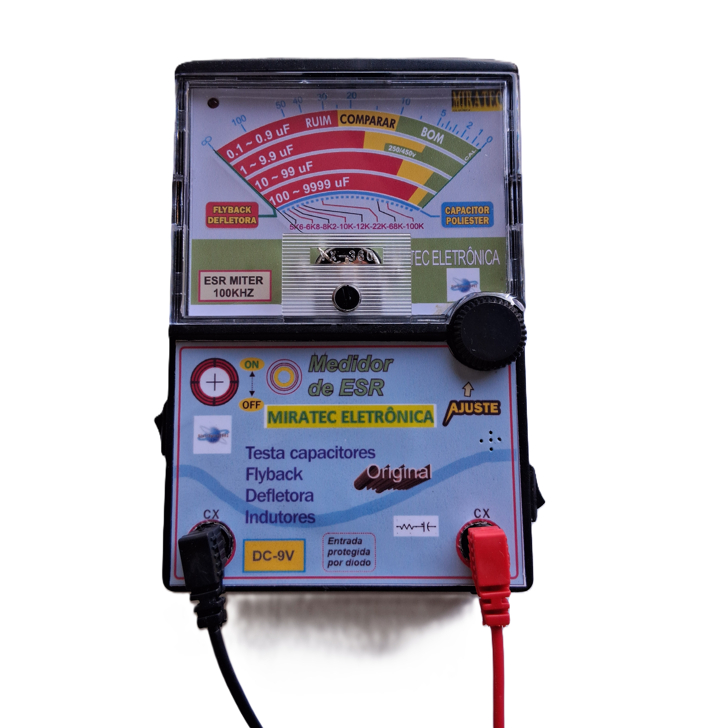 ESR Meter/capa meter Medidor Esr 100khz com bip sonoro indicador de continuidade