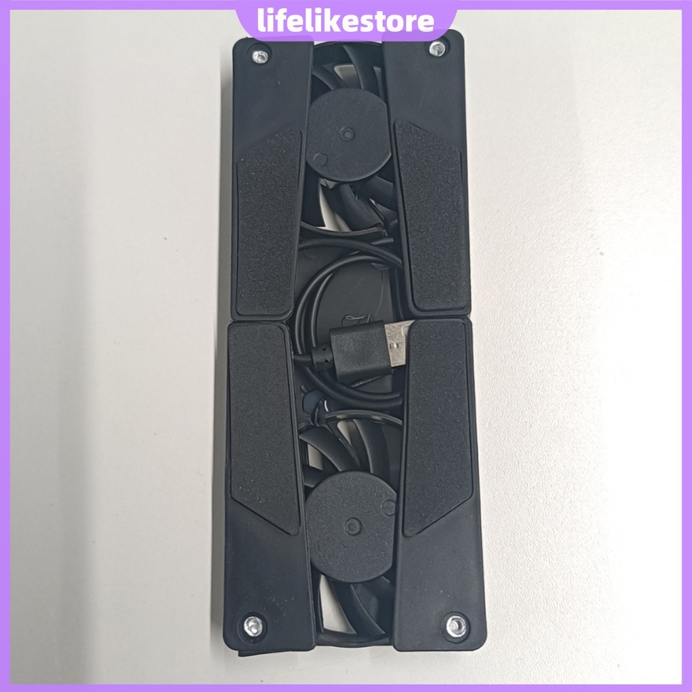 Suporte De Ângulo Ajustável Para Refrigerador De Laptop USB Com 2 Ventiladores Notebook [lifelikestore.br]