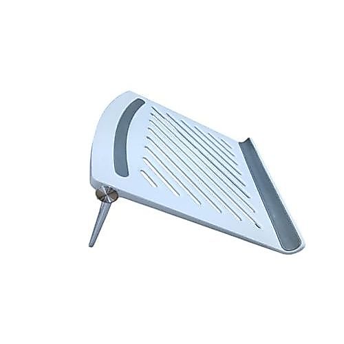 Suporte Laptop Ergonômico Ajustável Altura Portátil Ventilação Branca