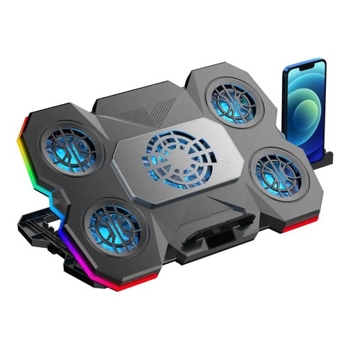 Base Suporte Para Notebook Laptop 17 Coller Gamer Fan Rgb
