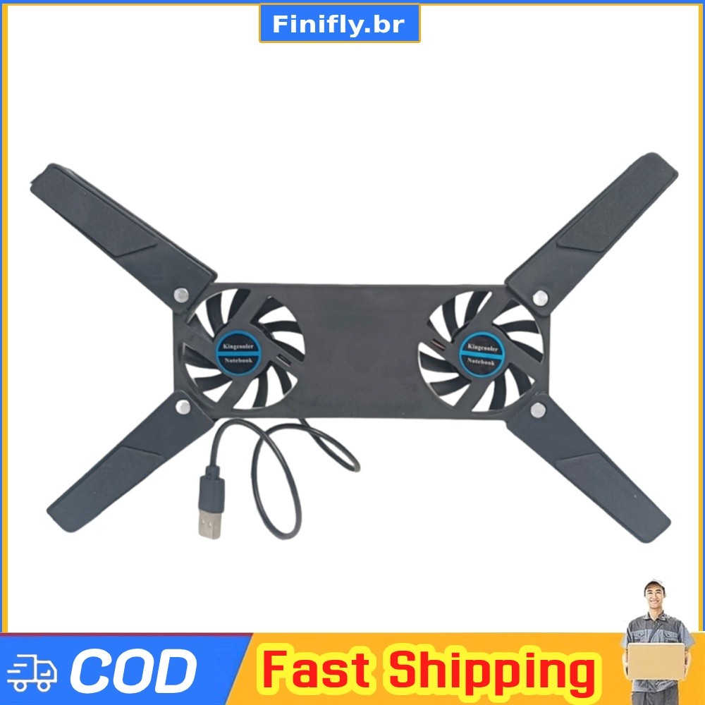 Suporte Para Laptop Alimentado Por USB Com Ventiladores Duplos De 60 Mm Resfriamento De Notebook