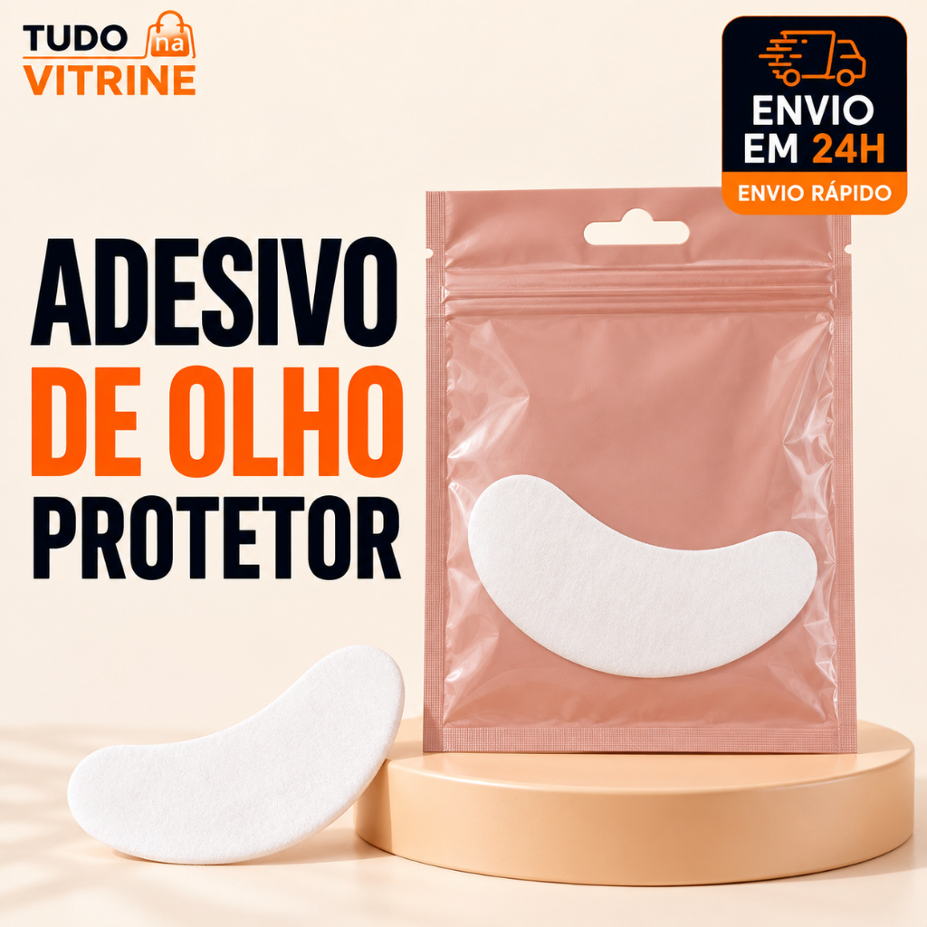 Adesivo Protetor de Olhos Meia Lua em Algodão para Maquiagem Cílios