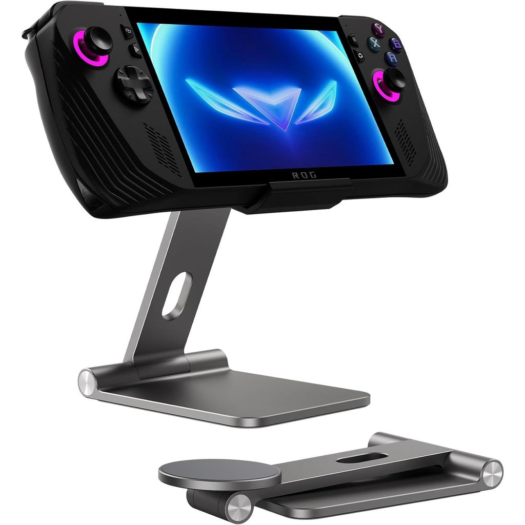 Suporte Magnético Dobrável Antank para ROG Ally X, Suporte de Alumínio Ajustável em Ângulo e Altura para iPhone para Mes