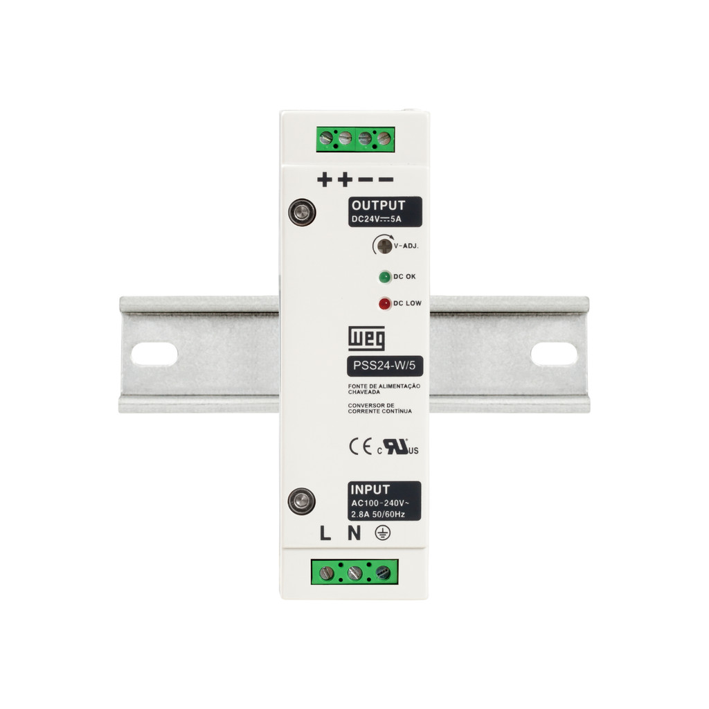 Fonte Alimentação Chaveada 5A PSS24-W/5 120W 24Vcc Weg