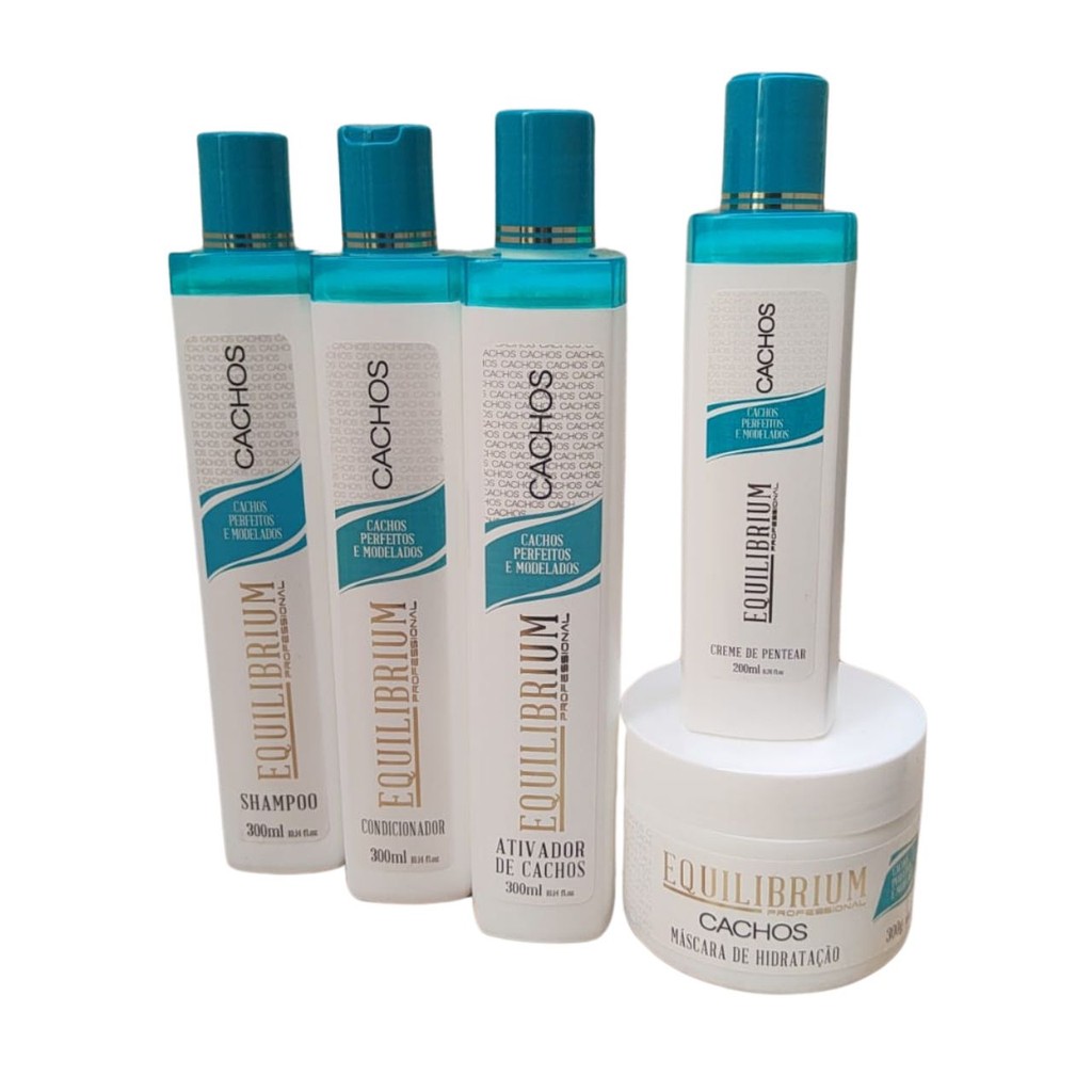 Kit Completo Cachos Perfeitos e Modelados Equilibrium Paris Color (5 Produtos)