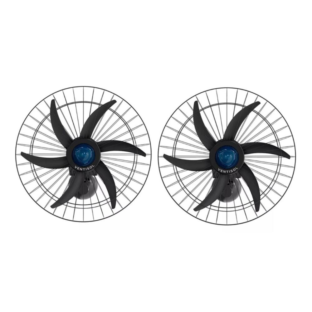 KIT 2 VENTILADORES DE PAREDE 60CM VENTISOL BIVOLT 230W