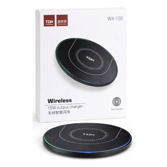 Carregador Wireless De Indução Com LED Indicador De Carregamento Ativo