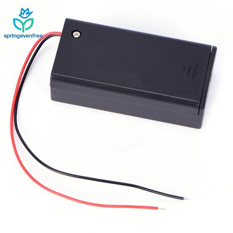 Spe 9V Volt PP3 Bateria Suporte Caixa DC Caso Com Fio Chumbo ON/OFF Switch Cover FE